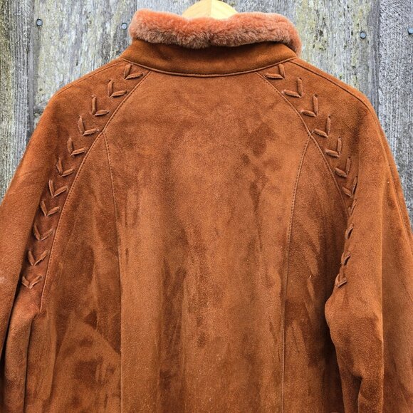 Vintage Turkis Tukku Penny Lane Shearling Sheepskin Coat Womens L Full Length - Picture 10 of 14